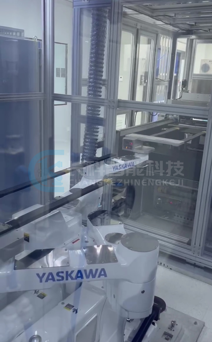 安川機(jī)器人取放鈣鈦礦玻璃基板